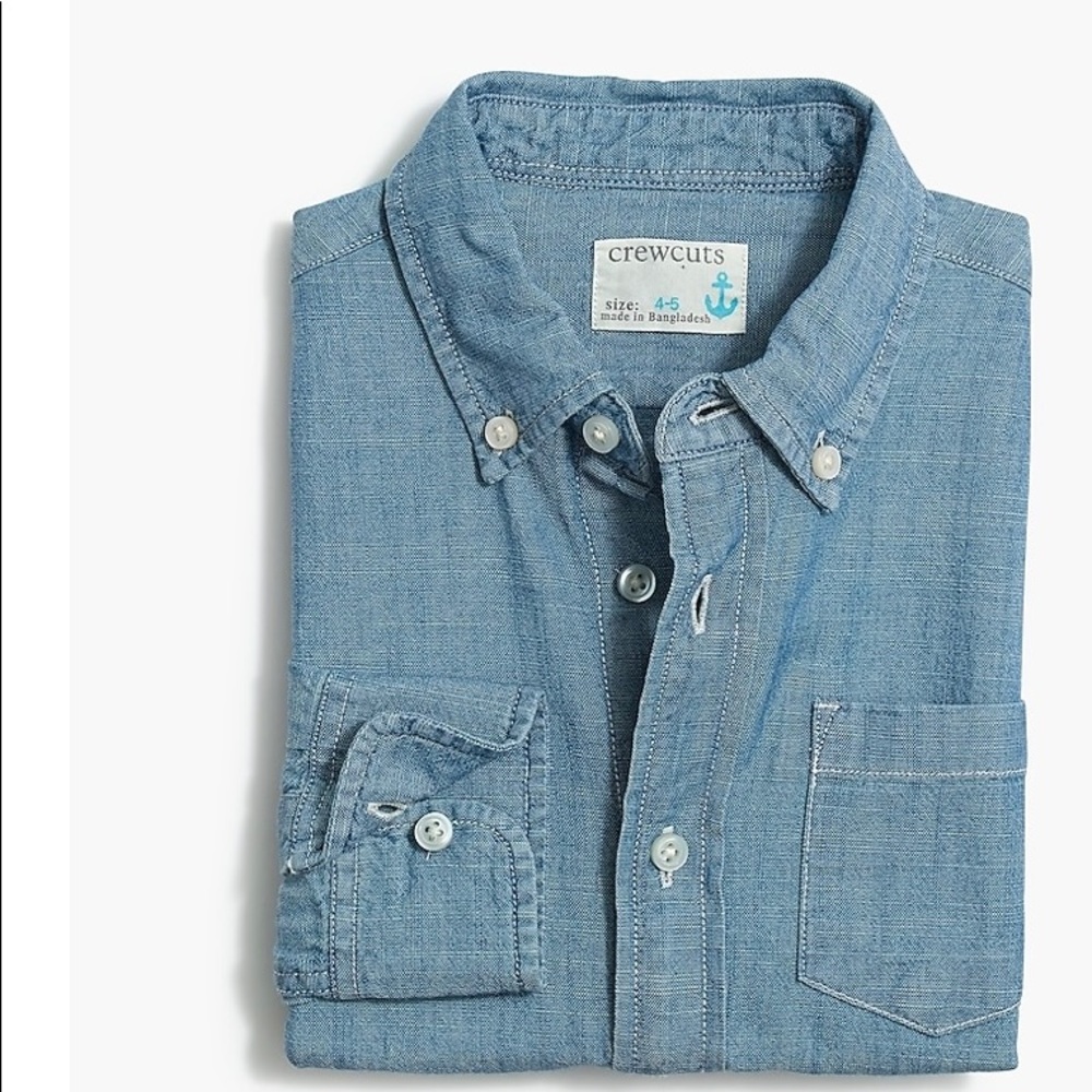 Boys’ long sleeve chambray shirt